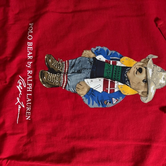 Ralph Lauren Red Long Sleeve Tee with Graphic - Picture 2 of 4